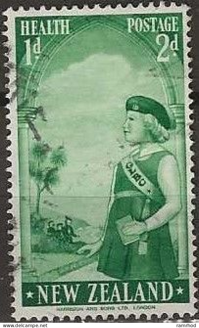 NEW ZEALAND 1958 Health Stamps - 2d.+1d -  Girls' Life Brigade Cadet. FU - Usati