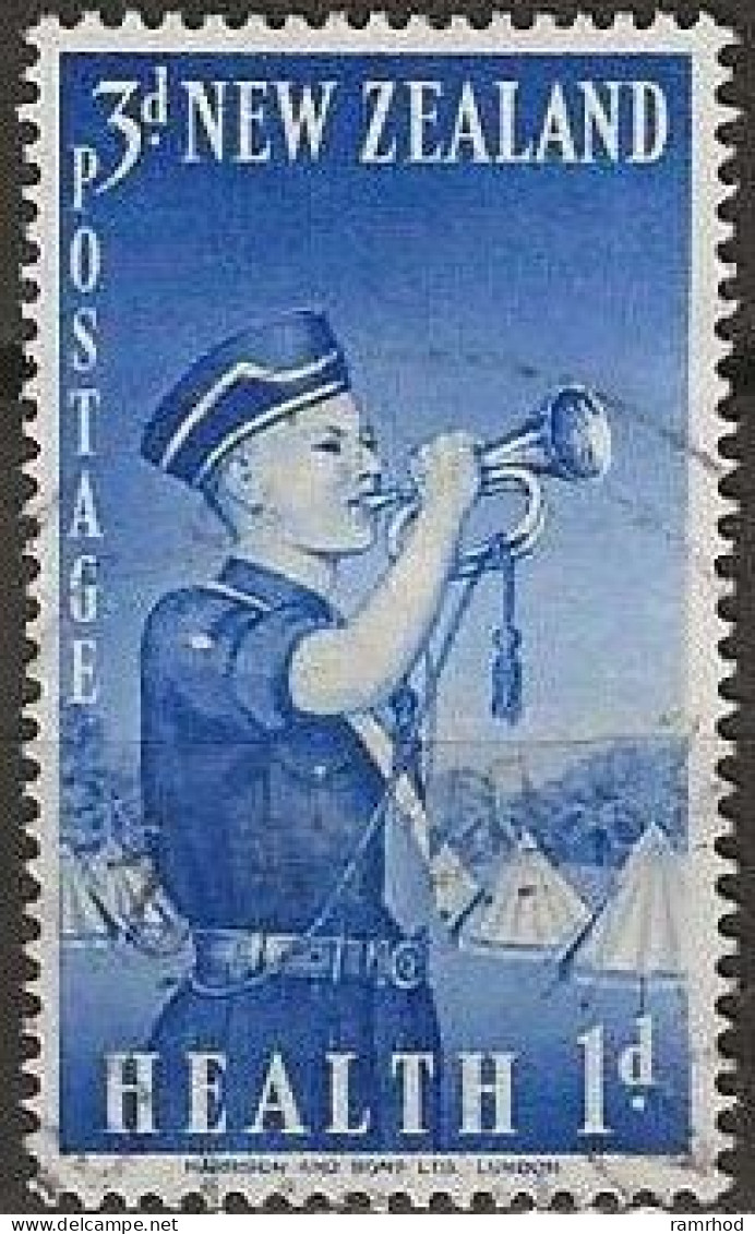 NEW ZEALAND 1958 Health Stamps - 3d.+1d - Boys' Brigade Bugler FU - Oblitérés