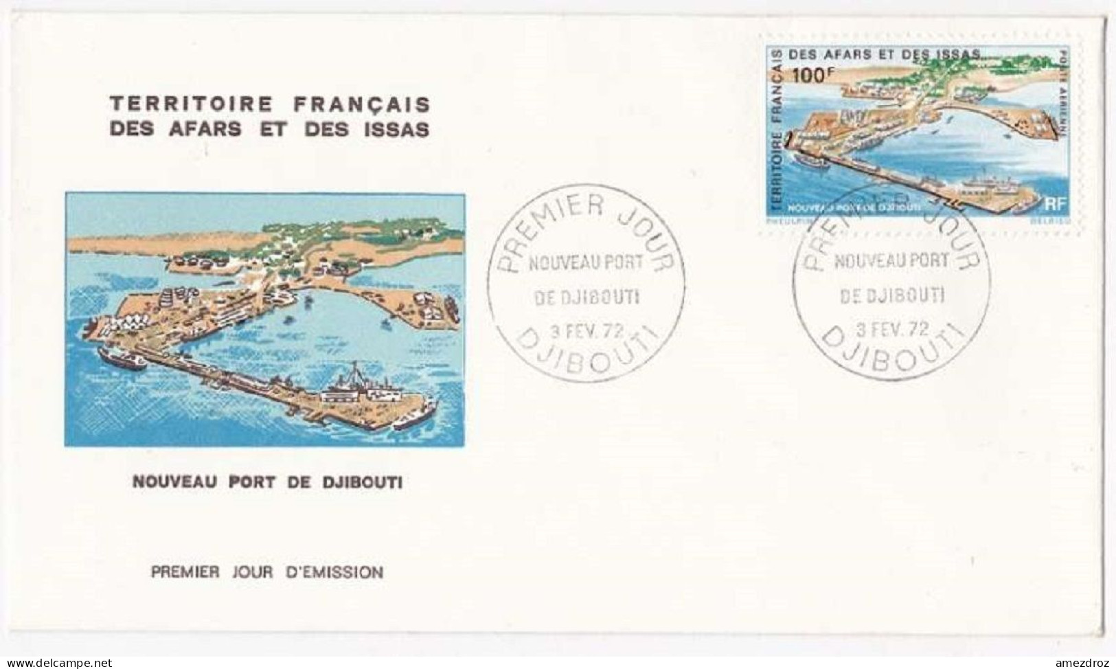 Afars Et Issas 1972 FDC Premier Jour Nouveau Port De Djibouti (1) - Lettres & Documents