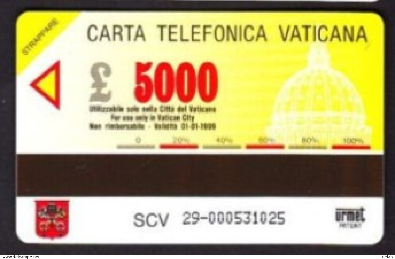 SCHEDA TELEFONICA  - ITALIA - VATICANO - URMET - MUSEI VATICANI - BERLINA  DI GRAN GALA  DI LEONE XII - Vatican