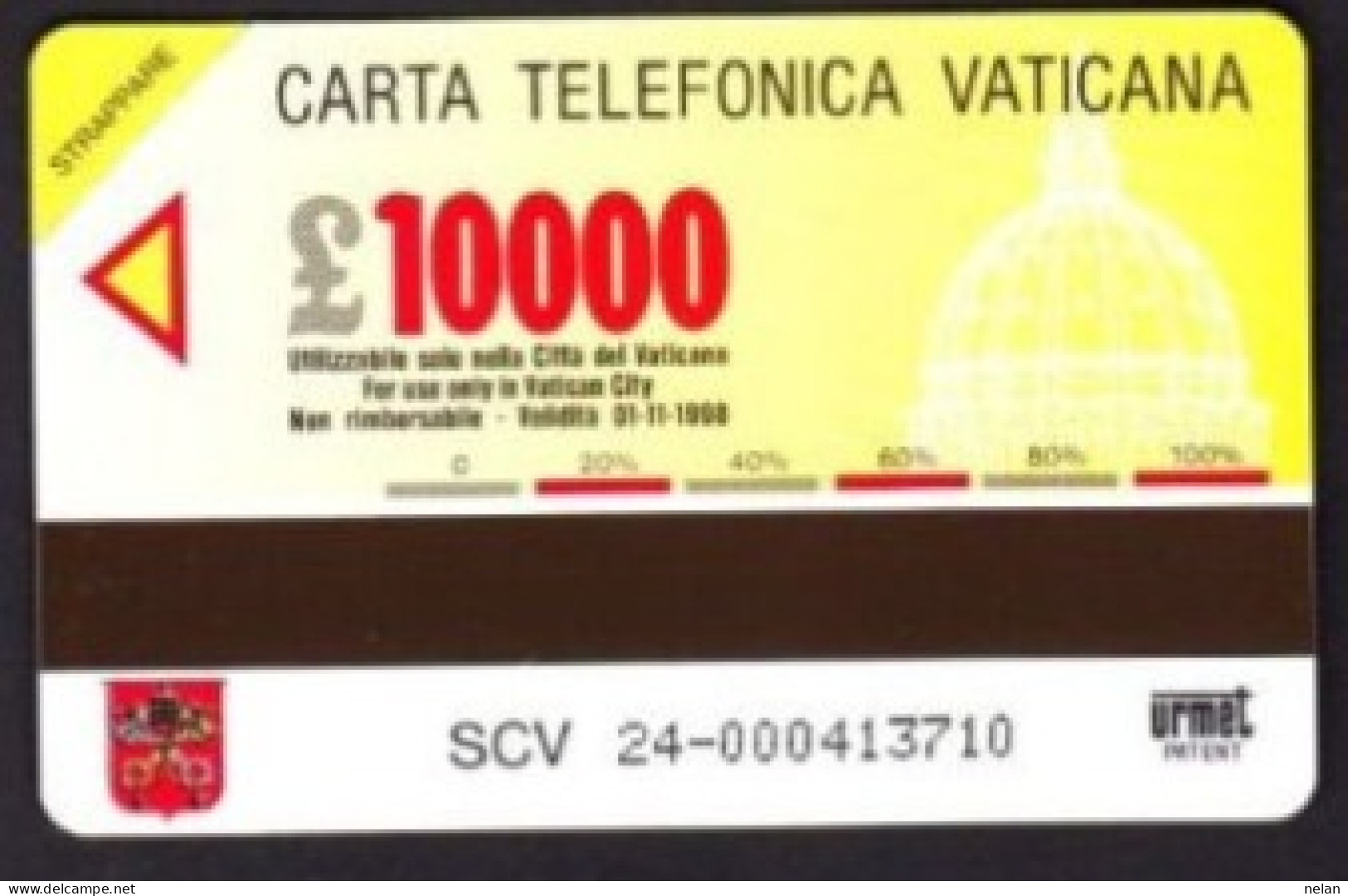 SCHEDA TELEFONICA  - ITALIA - VATICANO - URMET - GIOVANNI PAOLO II - Vatican