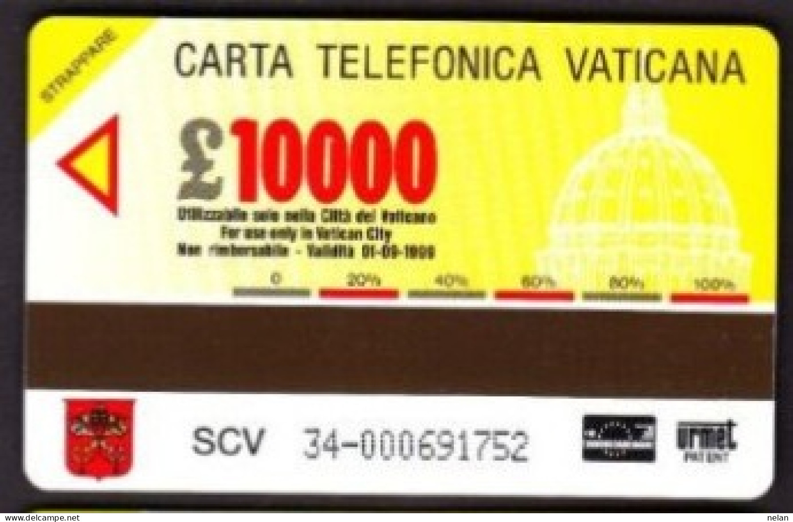 SCHEDA TELEFONICA  - ITALIA - VATICANO - URMET - NUOVA - CAPELLA SISTINA - MICHELANGELO - Vaticano
