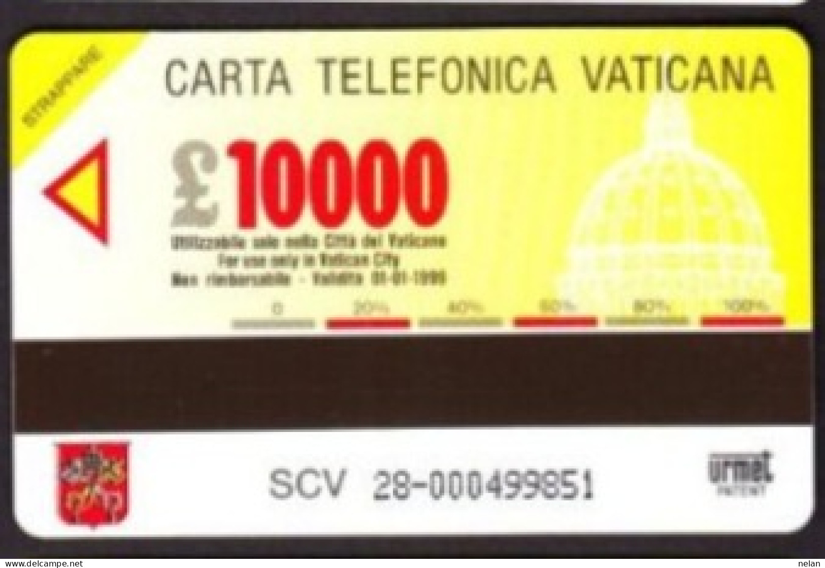 SCHEDA TELEFONICA  - ITALIA - VATICANO - URMET - NUOVA - S. GIOVANNI DI DIO - ANIVERSARIO - Vaticano