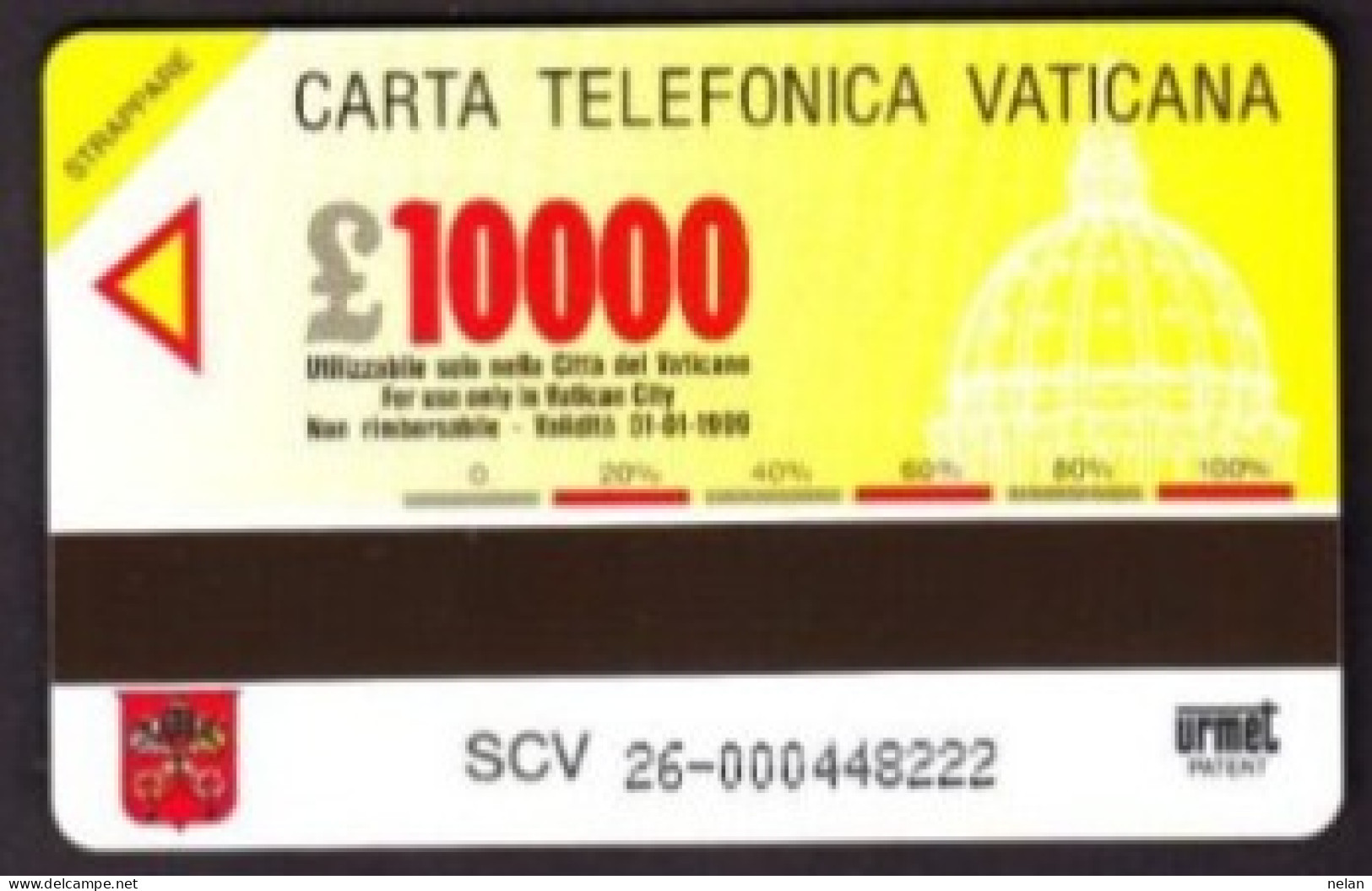 SCHEDA TELEFONICA  - ITALIA - VATICANO - URMET - NUOVA - FABBRICA  DI S. PIETRO - Vaticano