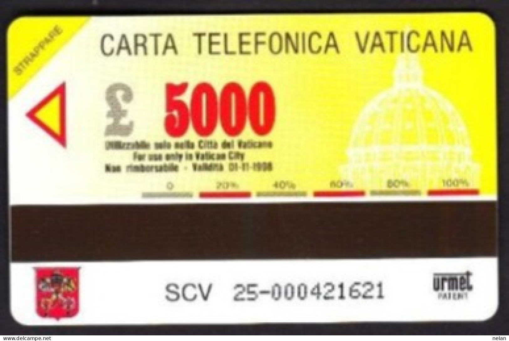 SCHEDA TELEFONICA  - ITALIA - VATICANO - URMET - NUOVA - NATIVITA - BIBLIOTECA APOSTOLICA VATICANA - Vatican