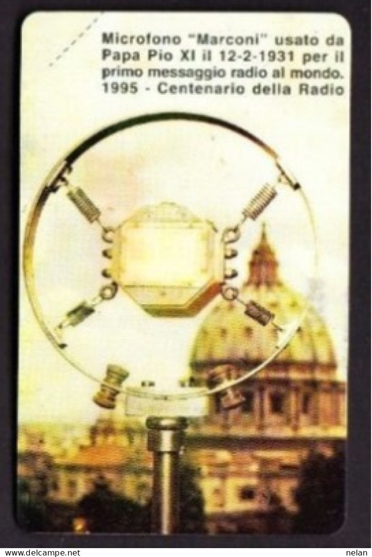 SCHEDA TELEFONICA  - ITALIA - VATICANO - URMET - NUOVA - MICROFONO MARCONI - CENTENARIO DELLA RADIO - Vaticaanstad