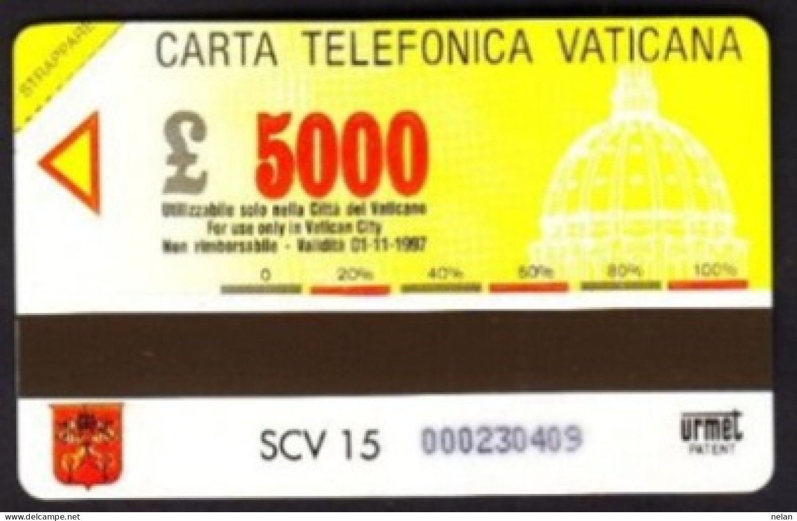 SCHEDA TELEFONICA  - ITALIA - VATICANO - URMET - NUOVA - PINACOTECA VATICANA  - MELOZZO DA FORLI' - Vaticano