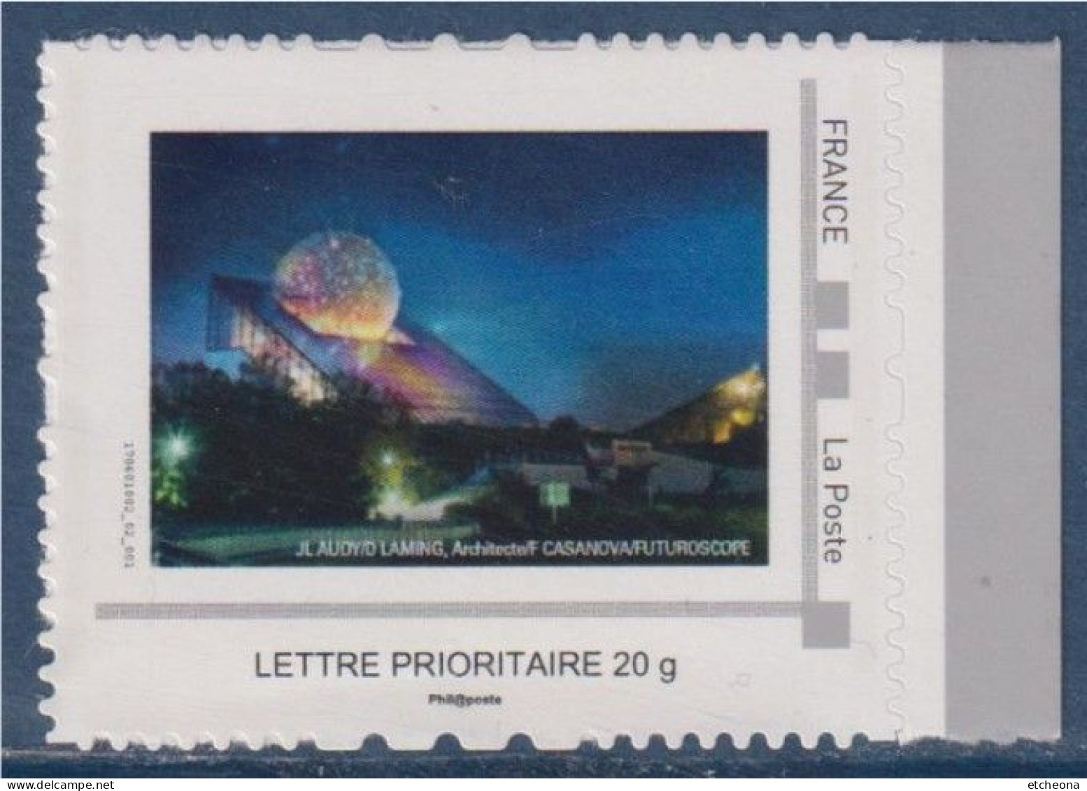 Le Futuroscope  Timbre Lettre Prioritaire Validité Permanente JL Audy/D Laming, Architecte/F Casanova/Futuroscope - Unused Stamps