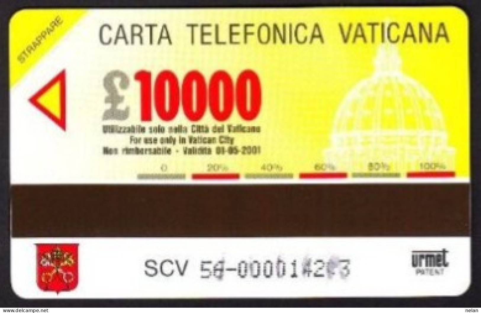 SCHEDA TELEFONICA  - ITALIA - VATICANO - URMET - NUOVA - LOGGE DI RAFFAELLO - Vatican