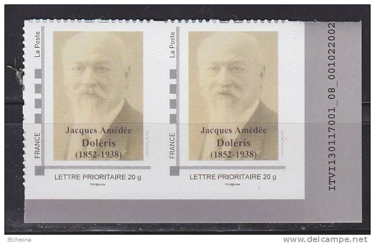 Jacques Amédée Doléris Célèbre Chirurgien Gynécologue Né à Lambeye 64 Paire Avec Bord De Feuille - Unused Stamps