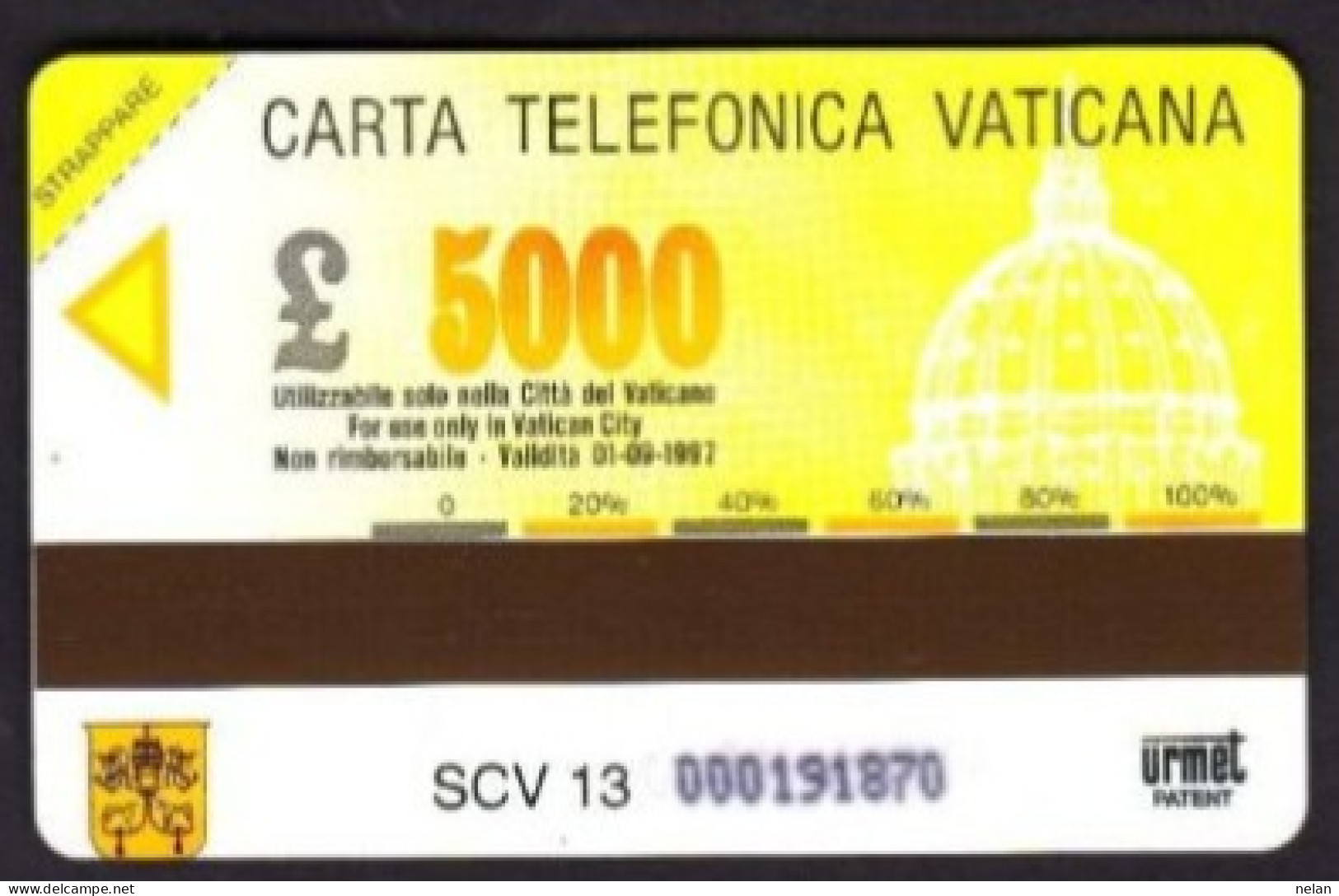 SCHEDA TELEFONICA  - ITALIA - VATICANO - URMET - NUOVA - PINACOTECA VATICANA - RAFFAELLO - Vaticano