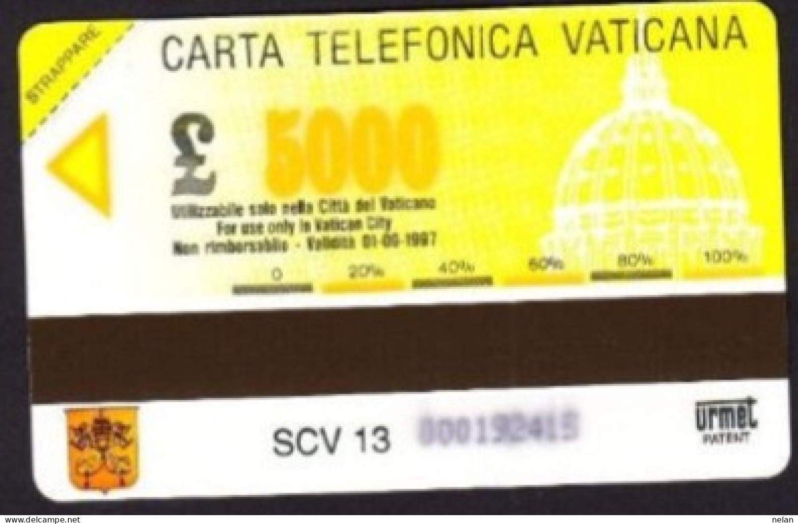 SCHEDA TELEFONICA  - ITALIA - VATICANO - URMET - NUOVA - PINACOTECA VATICANA - RAFFAELLO - Vatican