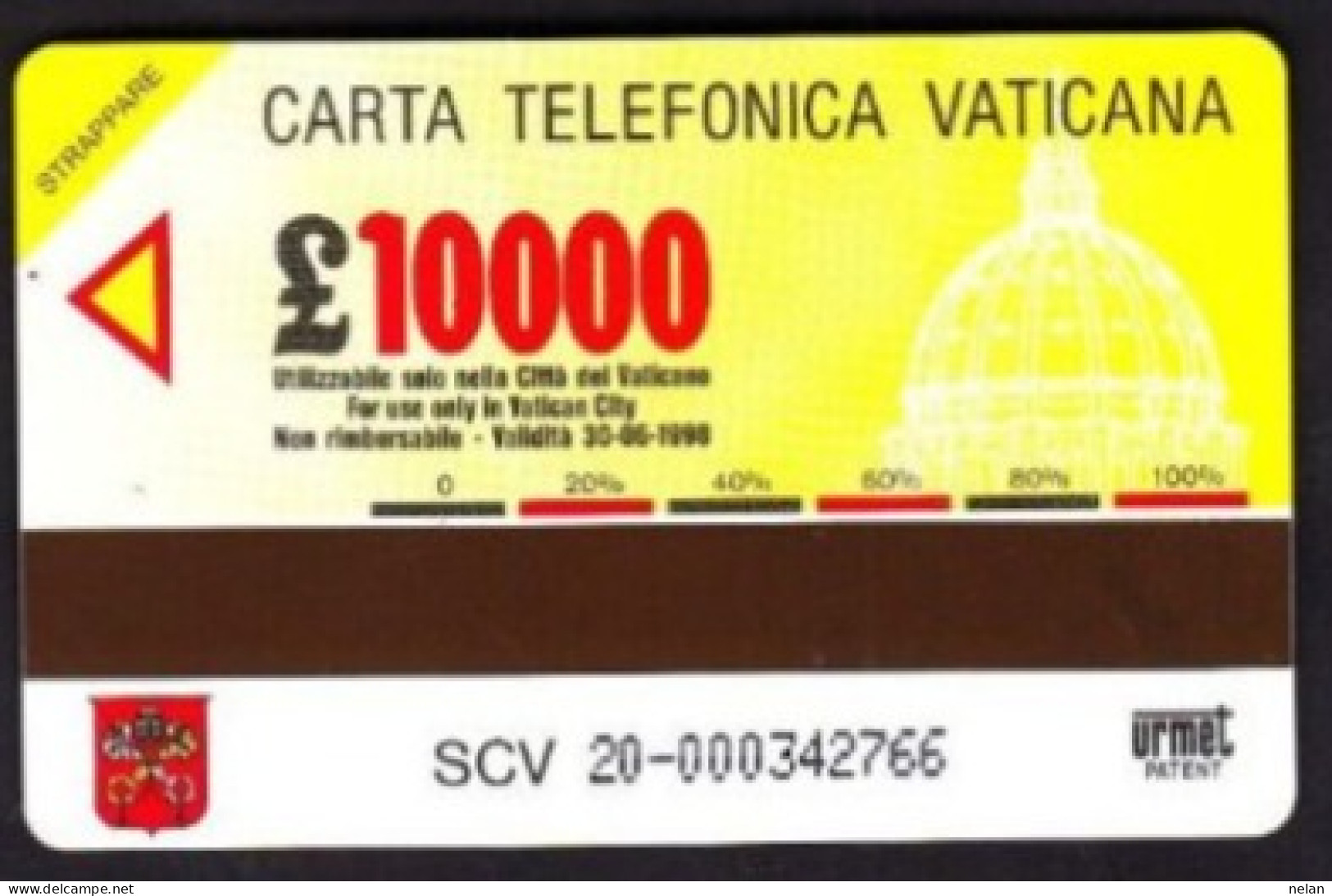 SCHEDA TELEFONICA  - ITALIA - VATICANO - URMET - NUOVA - AULA PAOLO VI - Vaticaanstad