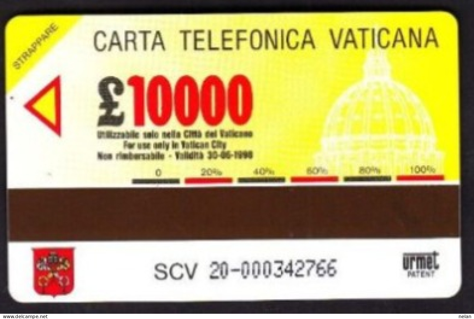 SCHEDA TELEFONICA  - ITALIA - VATICANO - URMET - NUOVA - AULA PAOLO VI - Vaticano