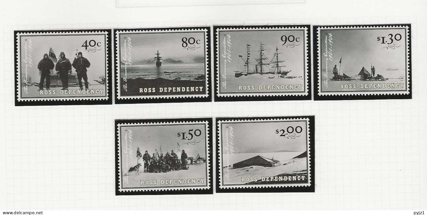 2002 MNH Ross Dependency Mi 78-83 Postfris** - Unused Stamps