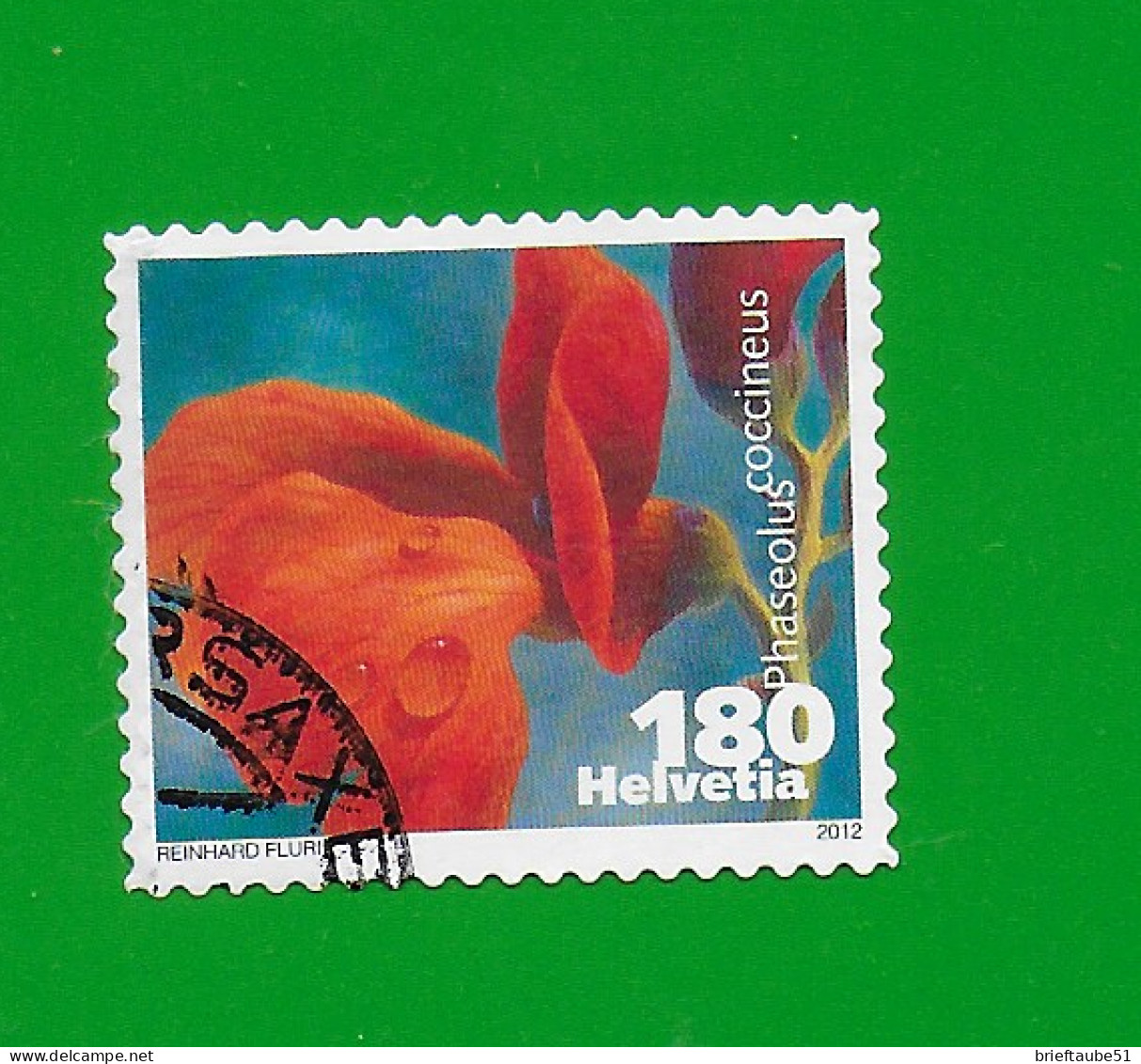 SCHWEIZ 2012 Gestempelt°used/Bedarf Mi.-Nr. 2240 FREIMARKE: GEMÜSEBLÜTEN # FEUERBOHNE - Vegetazione