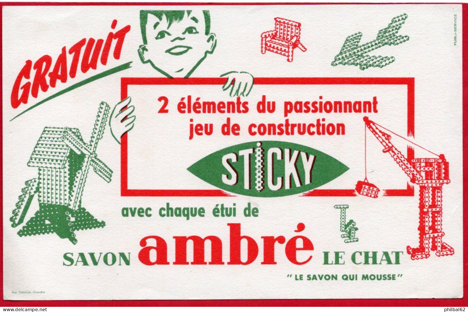 Buvard Savon Ambré "Le Chat". Jeu De Construction Sticky. - Perfume & Beauty