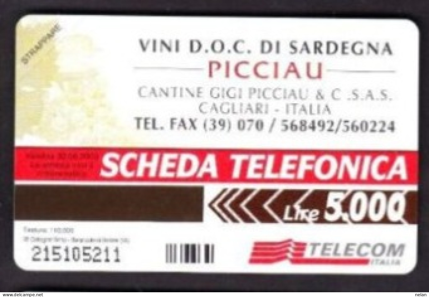 SCHEDA TELEFONICA - ITALIA - TELECOM - NUOVA - PICCIAU - Öff. Sonderausgaben