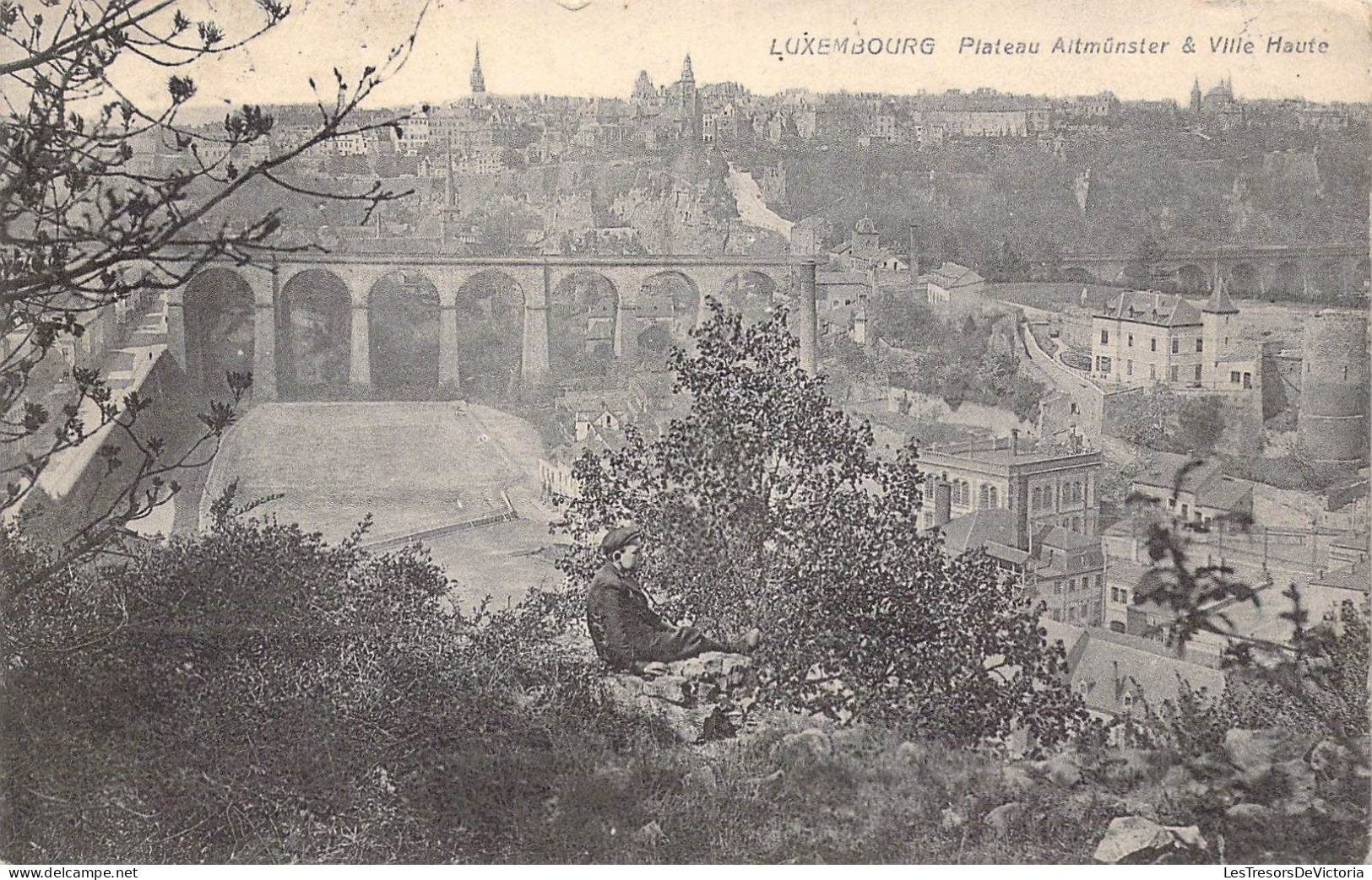 LUXEMBOURG - Plateau Altmunster & Ville Haute - Carte Postale Ancienne - Luxemburg - Stad