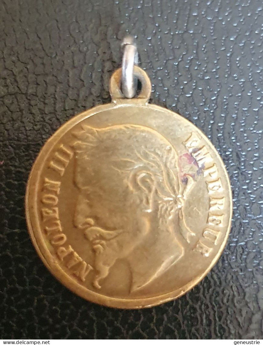 Curieux Pendentif Fin XIXe Représentant Napoléon III Bonaparte - Pendenti