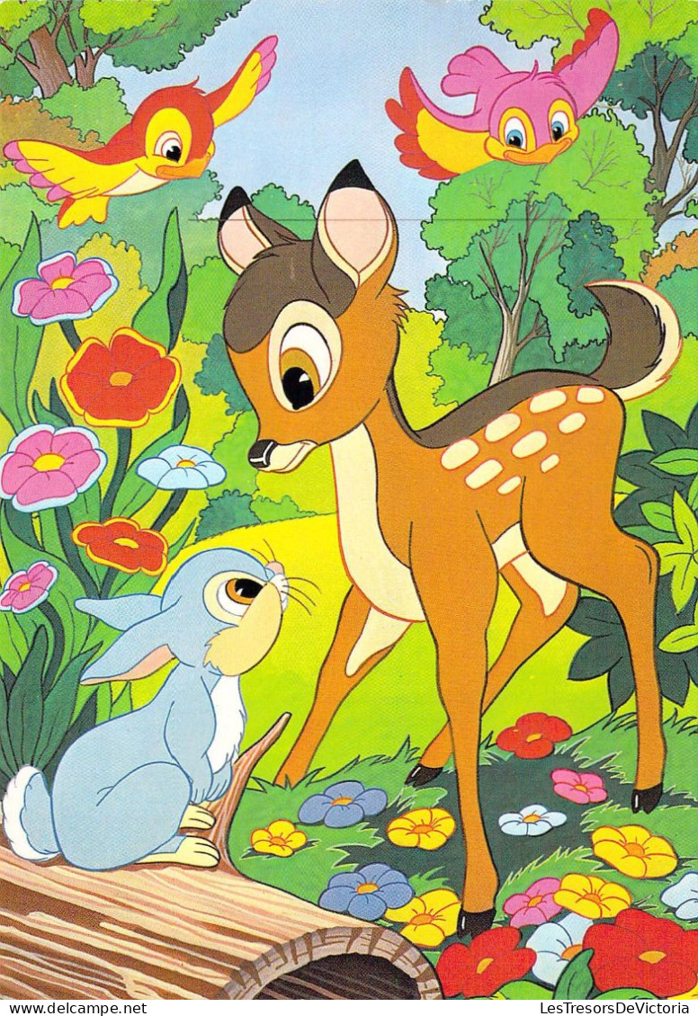 DISNEY - BAMBI Et PAMPAM - Carte Postale Ancienne - Other & Unclassified