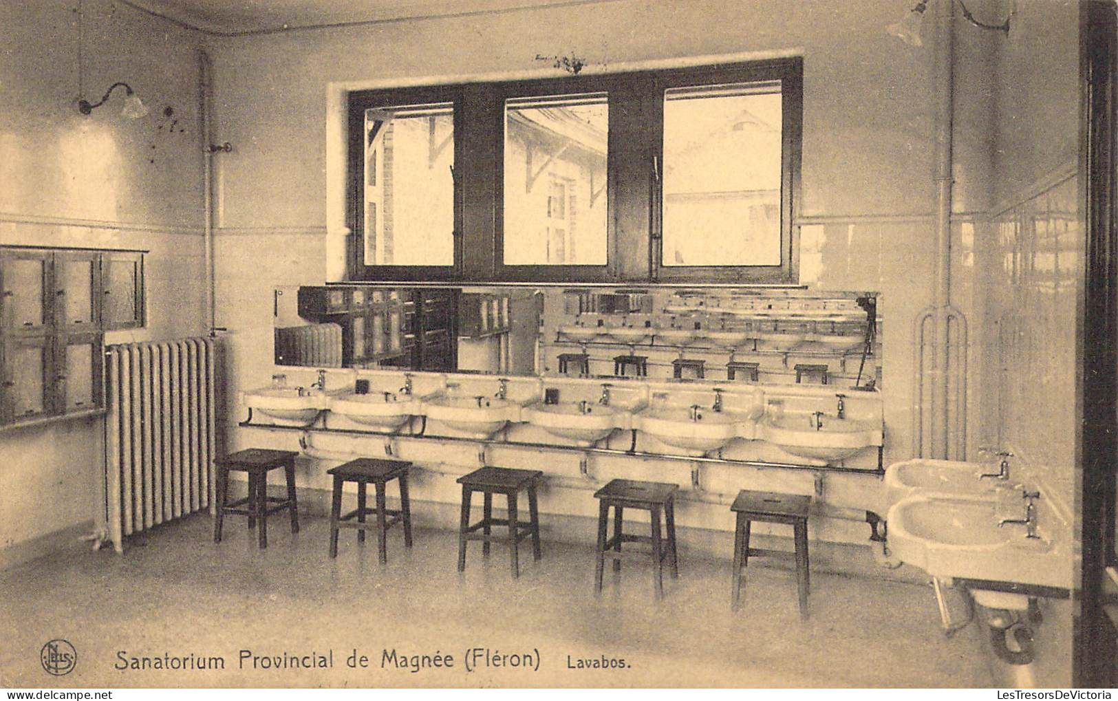 BELGIQUE - Fléron - Sanatorium Provincial De Magnée - Lavabos - Carte Postale Ancienne - Fléron