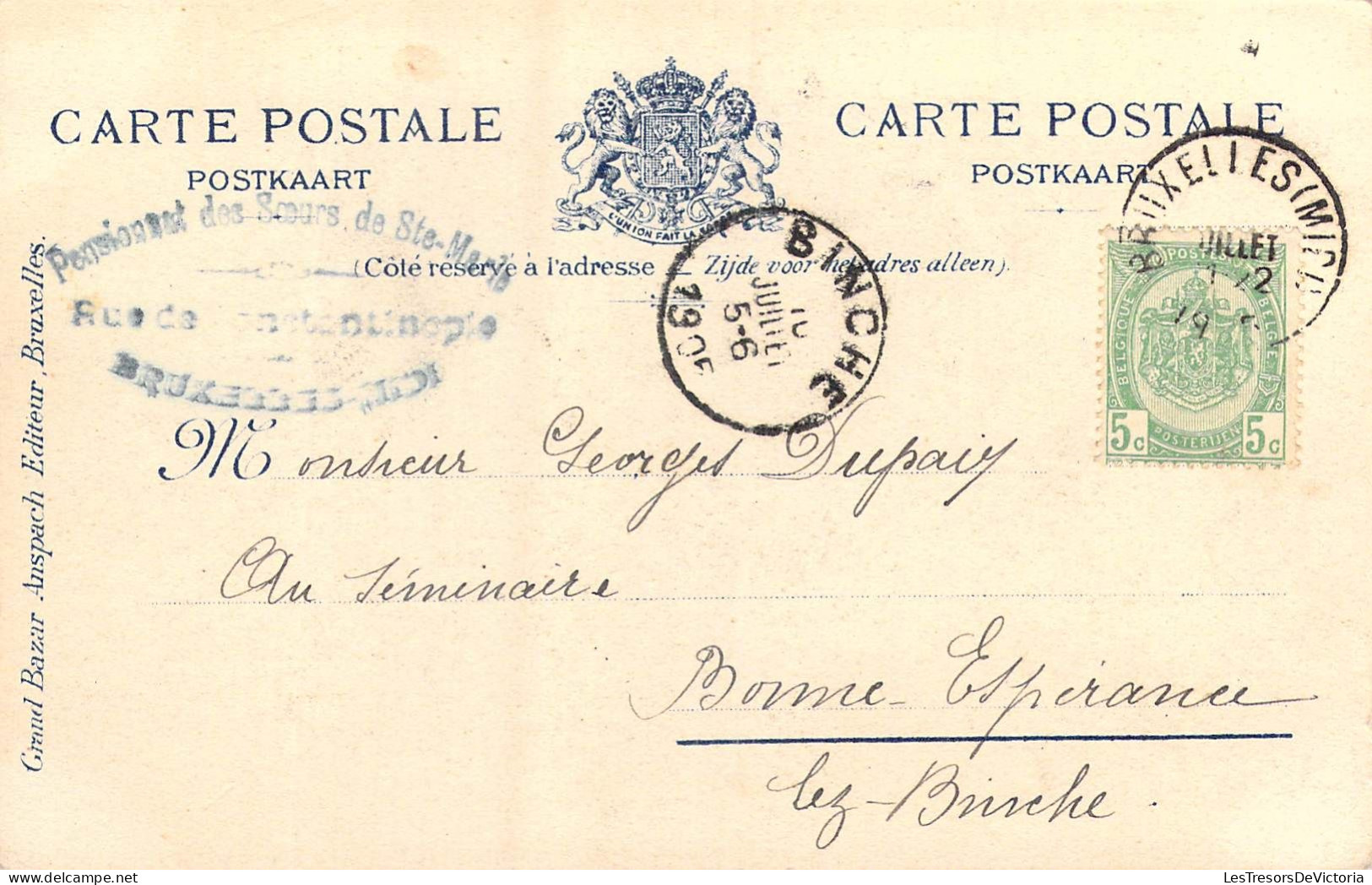 BELGIQUE - Bruxelles - Banque Nationale - Carte Postale Ancienne - Monumenti, Edifici