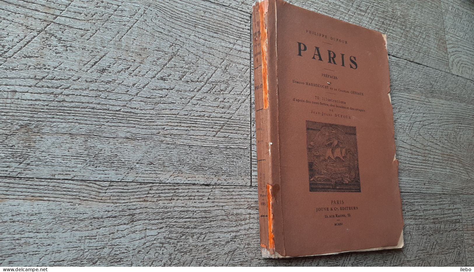 Paris Philippe Dufour 70 illustrations dédicacé au sculpteur dhotel  1911