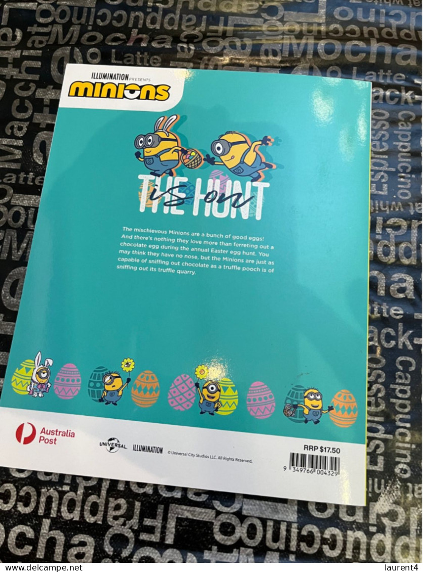 (folder 31-7-2023) Australia Post - 2023 Folder + Easter MINIONS (Presentation Pack + Stickers + Cover) - Presentation Packs