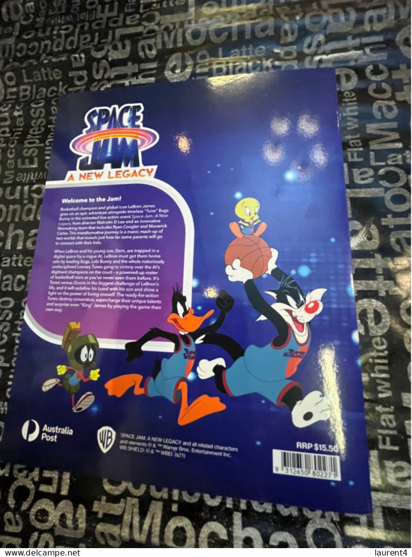 (folder 31-7-2023) Australia Post - 2021 Folder + Cover - Space Jam New Legacy (Presentation Pack + Cover) - Presentation Packs