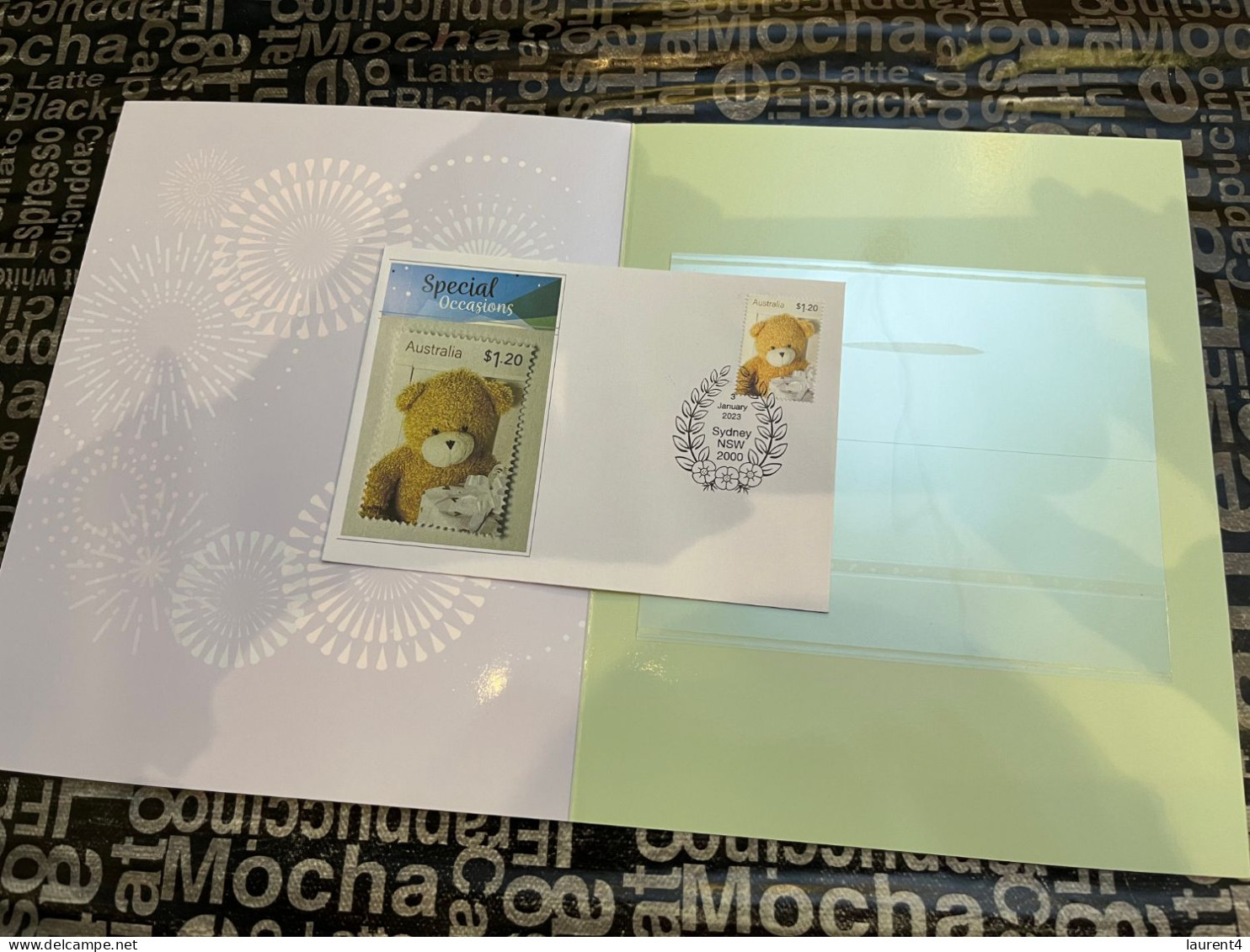 (folder 31-7-2023) Australia Post - 2023 Folder + Cover $ 1.20 Teddy Bear - Special Occasion (Presentation Pack + Cover) - Presentation Packs