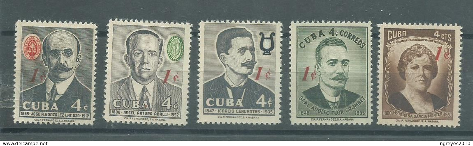 230044357  CUBA  YVERT  Nº511/517 (-514/515)  **/MNH - Ungebraucht