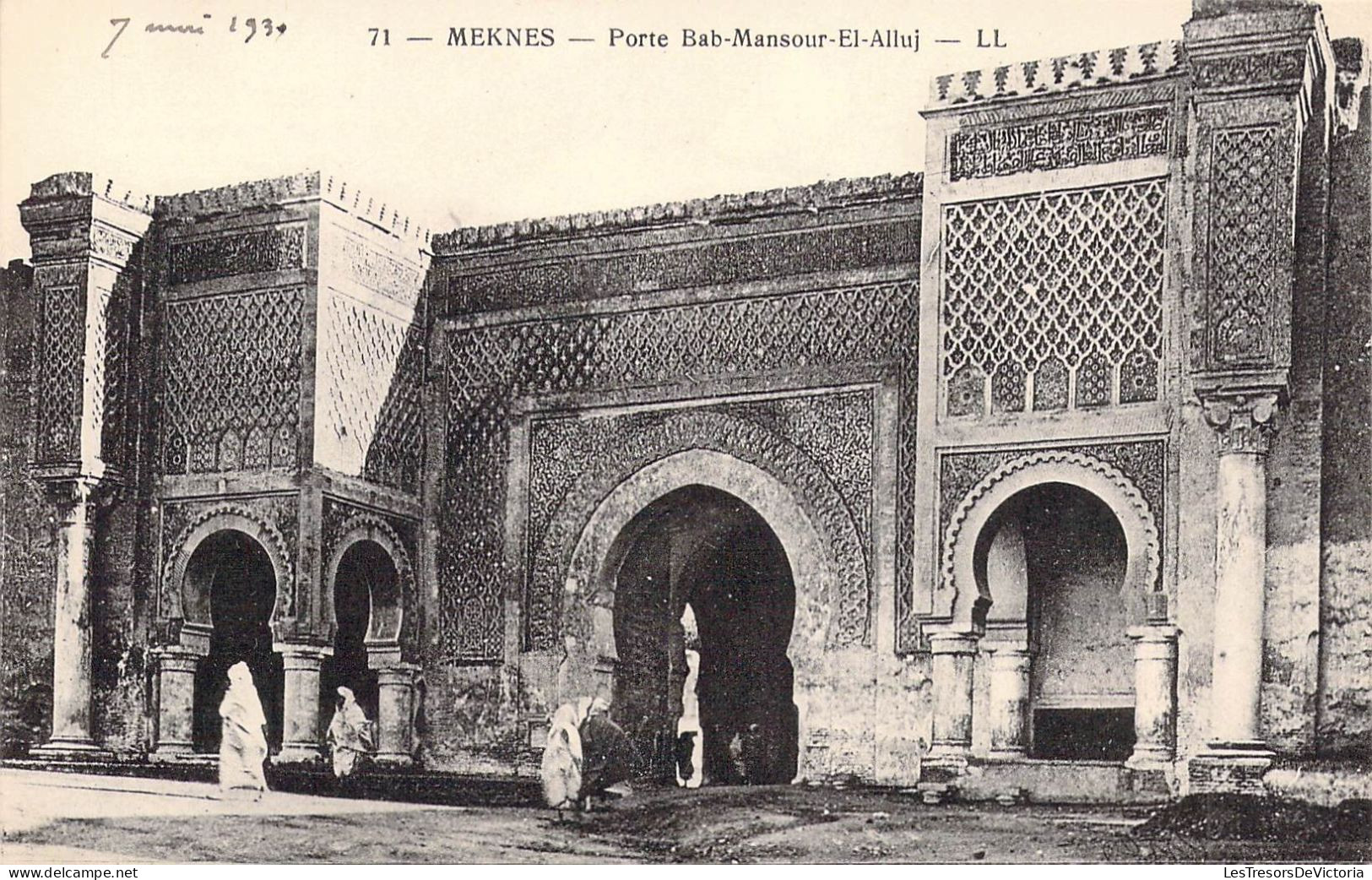 AFRIQUE - MAROC - MEKNES - Porte Bab Mansour El Alluj - LL - Carte Postale Ancienne - Meknès