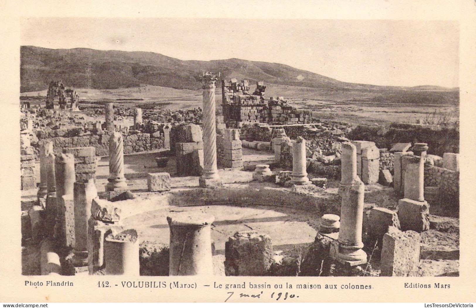 AFRIQUE - MAROC - VOLUBILIS - Le Grand Bassin Ou La Maison Aux Colonnes - Editions Mars - Carte Postale Ancienne - Andere & Zonder Classificatie