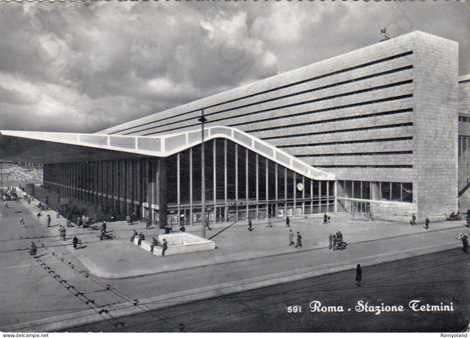 CARTOLINA  ROMA,LAZIO-STAZIONE TERMINI-STORIA,MEMORIA,CULTURA,RELIGIONE,IMPERO ROMANO,BELLA ITALIA,VIAGGIATA 1956 - Stazione Termini