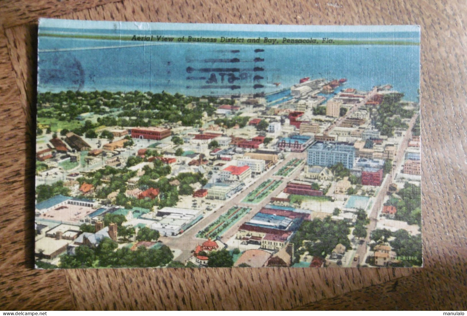 Pensacola - Aerialview Of Business District And Bay - Pensacola