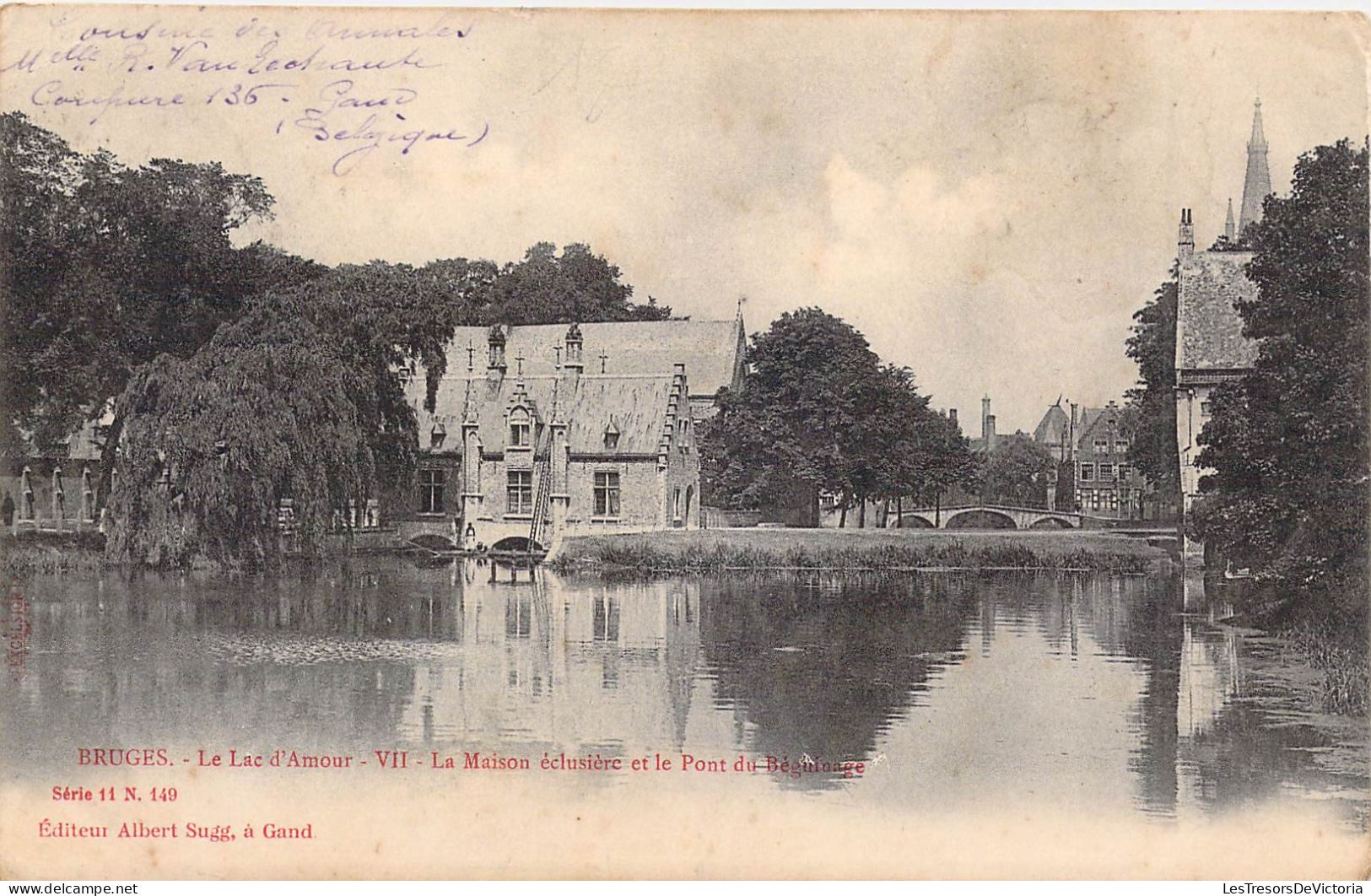 BELGIQUE - BRUGES - Le Lac D'Amour VII - La Maison éclusière Et Le Pont Du Béguinage - Carte Postale Ancienne - Brugge