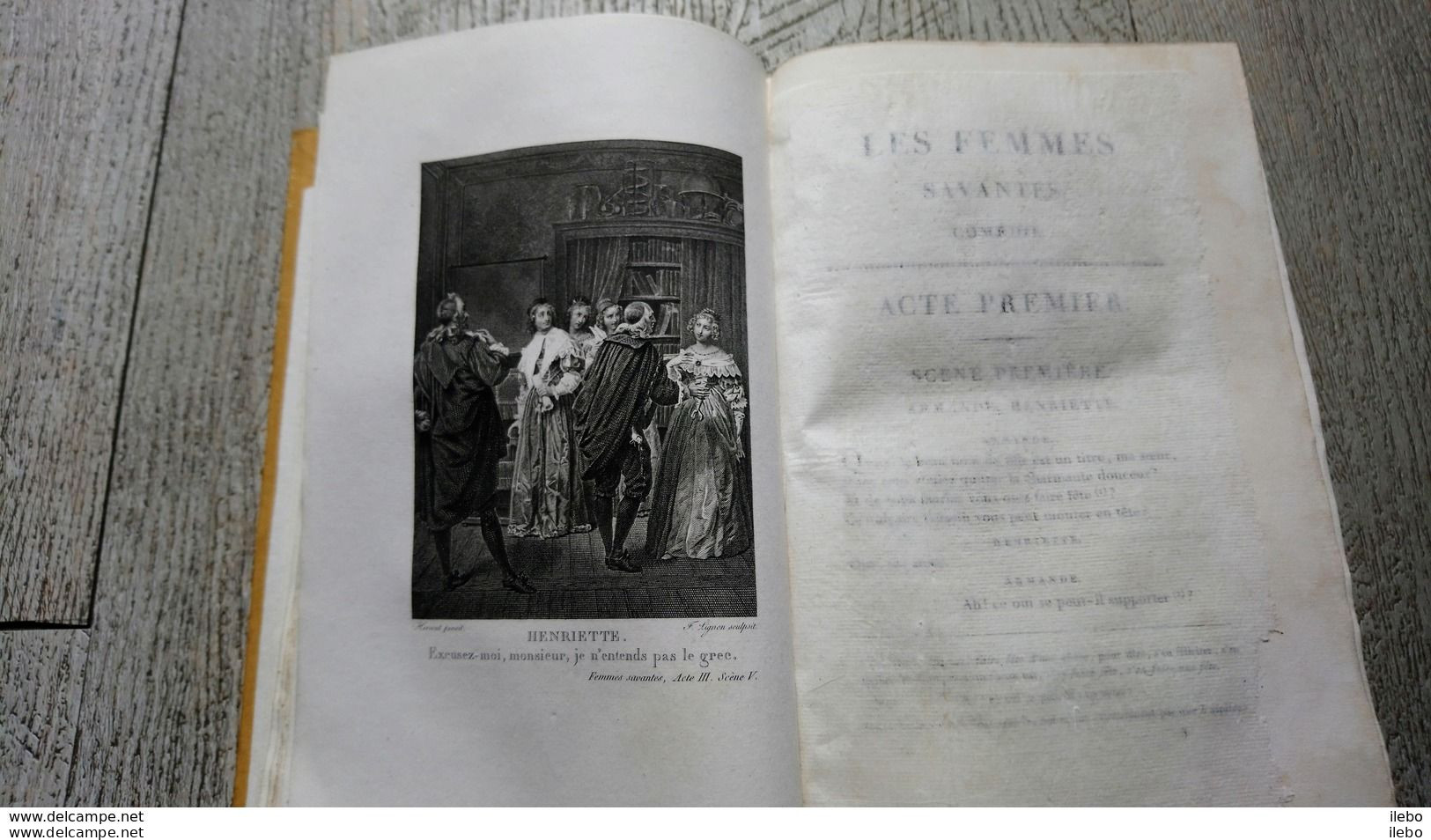 Oeuvres De Molière Tome 9 Auger 1825 La Comtesse D'escarbagnas Les Femmes Savantes Le Malade Imaginaire Poésies - Auteurs Français