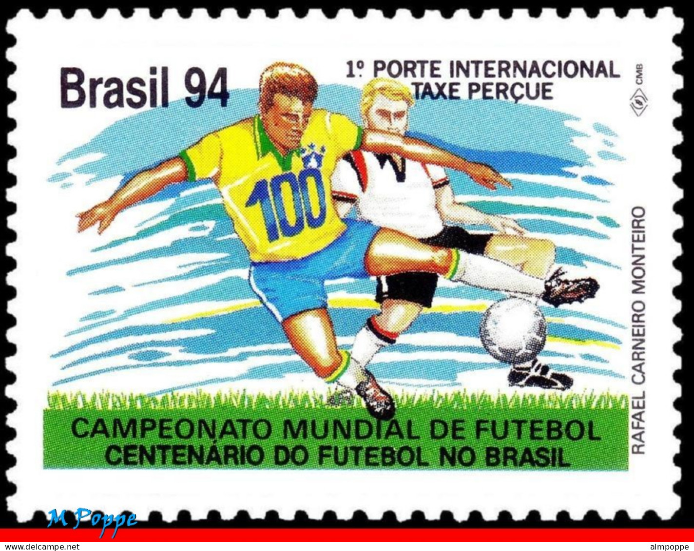 Ref. BR-2477 BRAZIL 1994 - WORLD CUP CHAMPIONSHIP,USA, SPORTS, MI# 2588, MNH, FOOTBALL SOCCER 1V Sc# 2477 - Unused Stamps