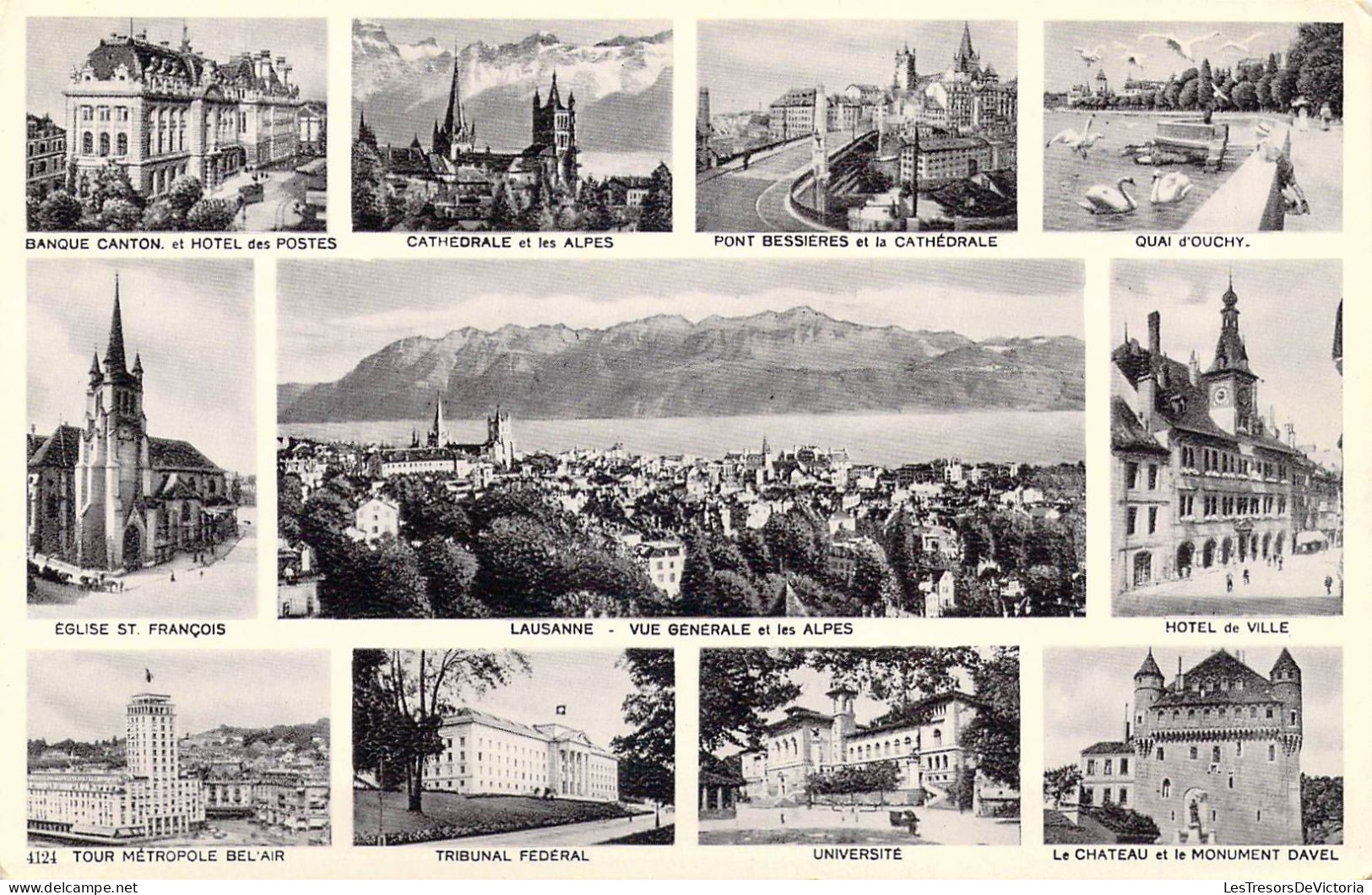 SUISSE - VAUD - LAUSANNE - Multivues De La Ville - Edition Jaeger - Carte Postale Ancienne - Lausanne
