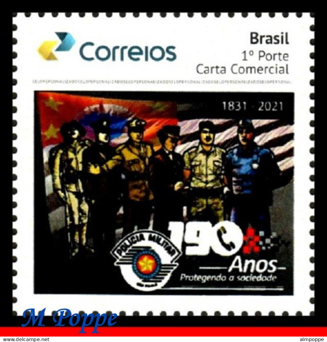 Ref. BR-V2022-51 BRAZIL 2022 - MILITARY POLICE OF SAOPAULO, 190 YEARS, RHM PB-197, MNH, POLICE 1V - Police - Gendarmerie
