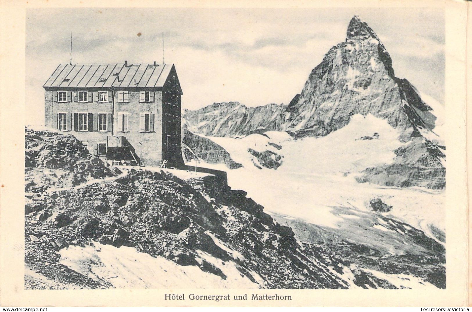 SUISSE - Hotel Gonergrat Und Matterhorn - Dos Blanc - Carte Postale Ancienne - Matt