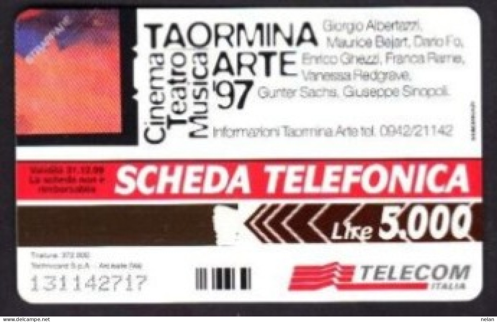 SCHEDA TELEFONICA - ITALIA - TELECOM - NUOVA - TAORMINA ARTE 97 - Öff. Sonderausgaben