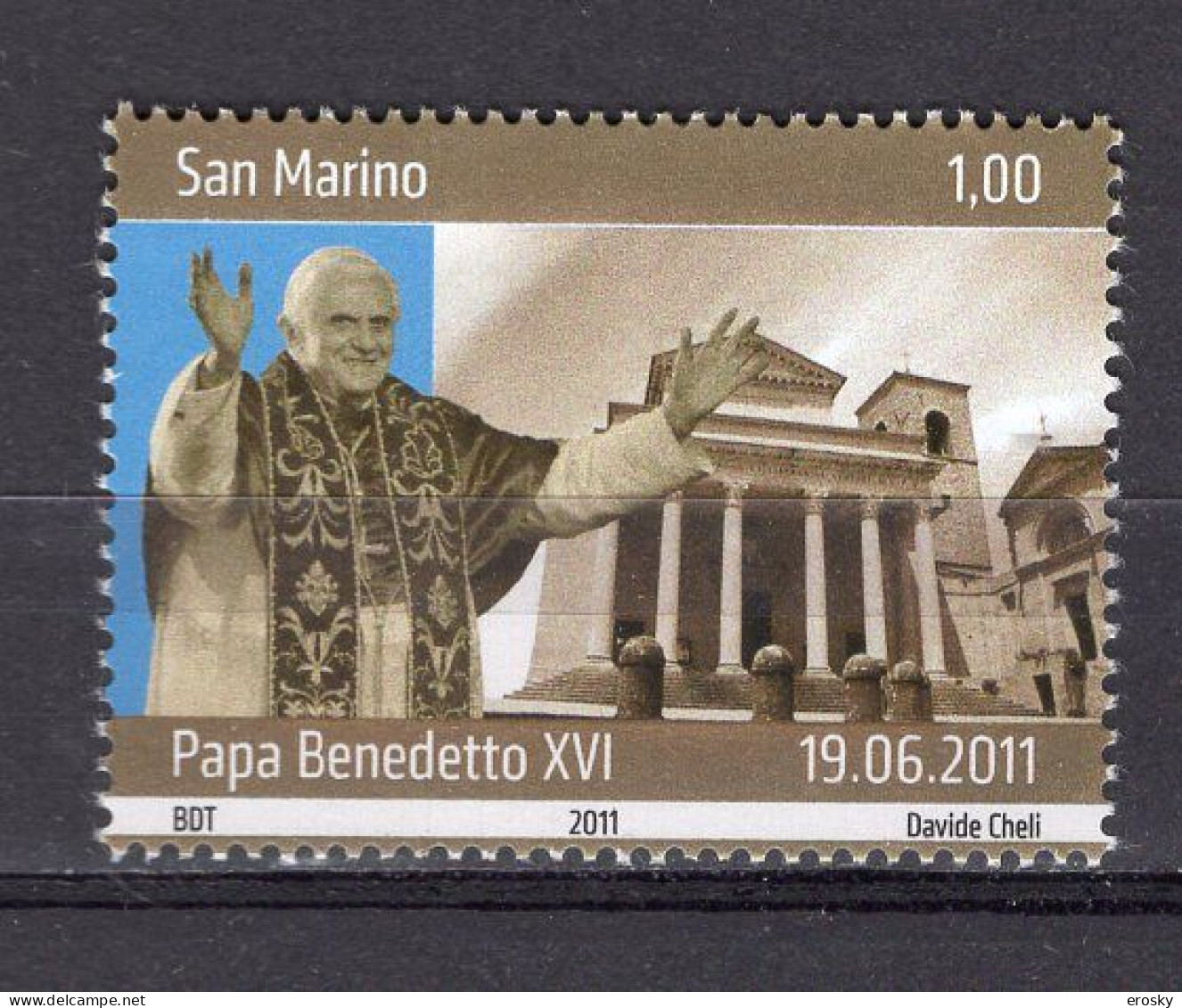 Y8036 - SAN MARINO Unificato N°2328 ** PAPE BENOIT XVI - Ungebraucht