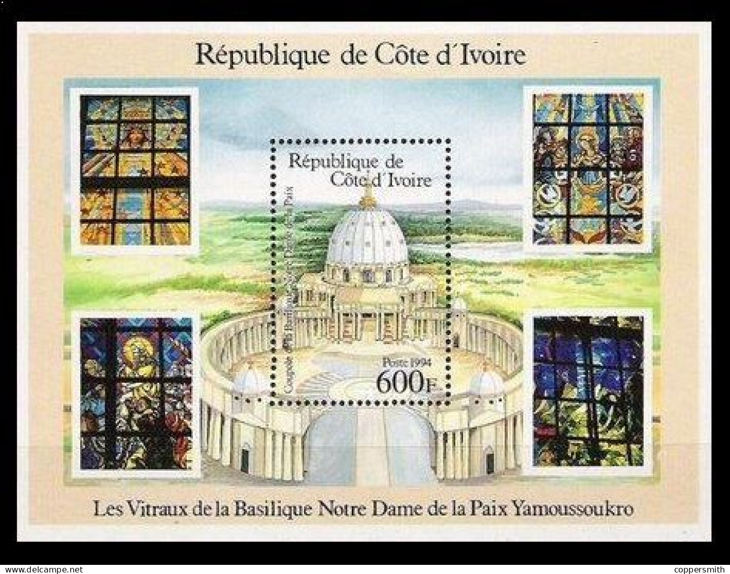 (087) Ivory Coast / Cote Ivoire Culture / Cathedral Sheet / Bf / Bloc  Mnh / **  Michel BL 33 - Côte D'Ivoire (1960-...)