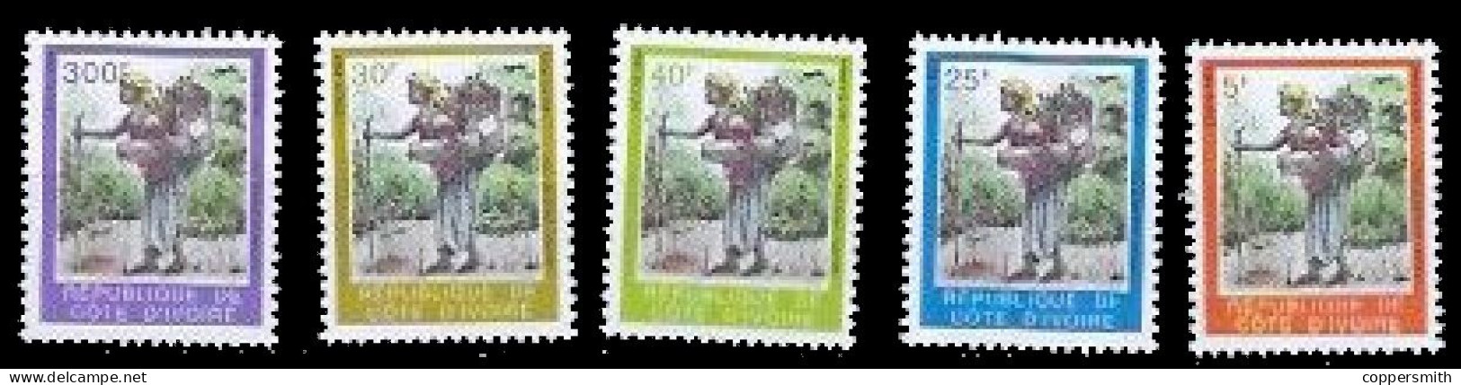 (086) Ivory Coast / Cote Ivoire Definitives 1994 / 5 Values  Mnh / **  Michel Ex 1124-33 - Côte D'Ivoire (1960-...)