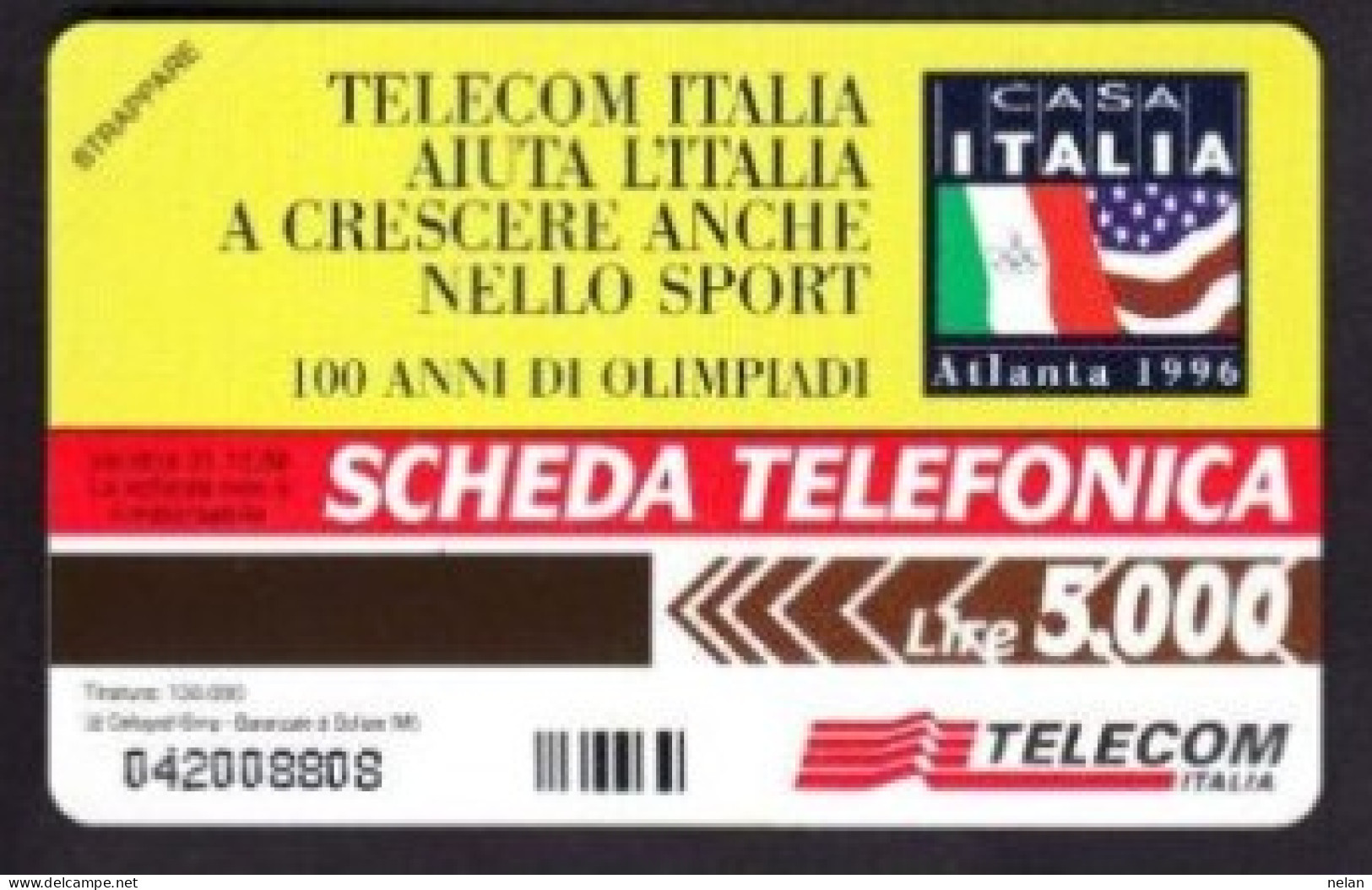 SCHEDA TELEFONICA - ITALIA - TELECOM - NUOVA - ATLANTA 1996 - Öff. Sonderausgaben