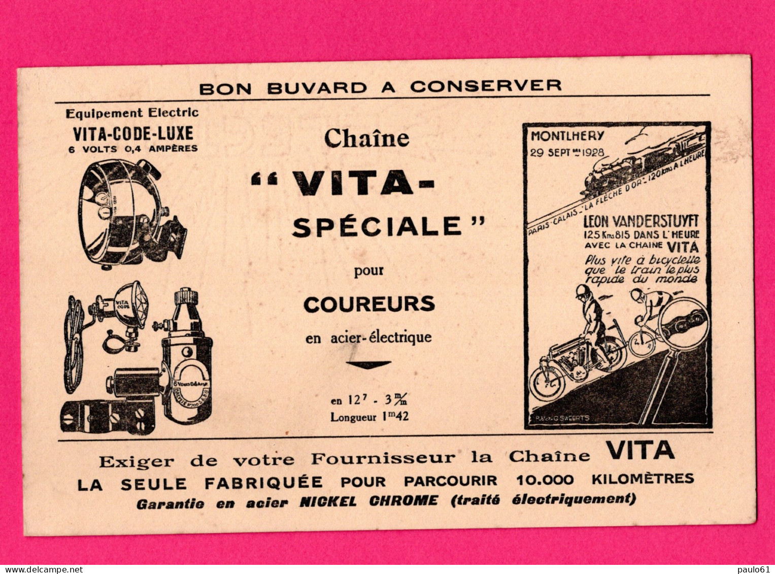 BUVARD & Blotting Paper : Cyclisme Cycle Chaine VITA Et Accessoires De Velo - Sport