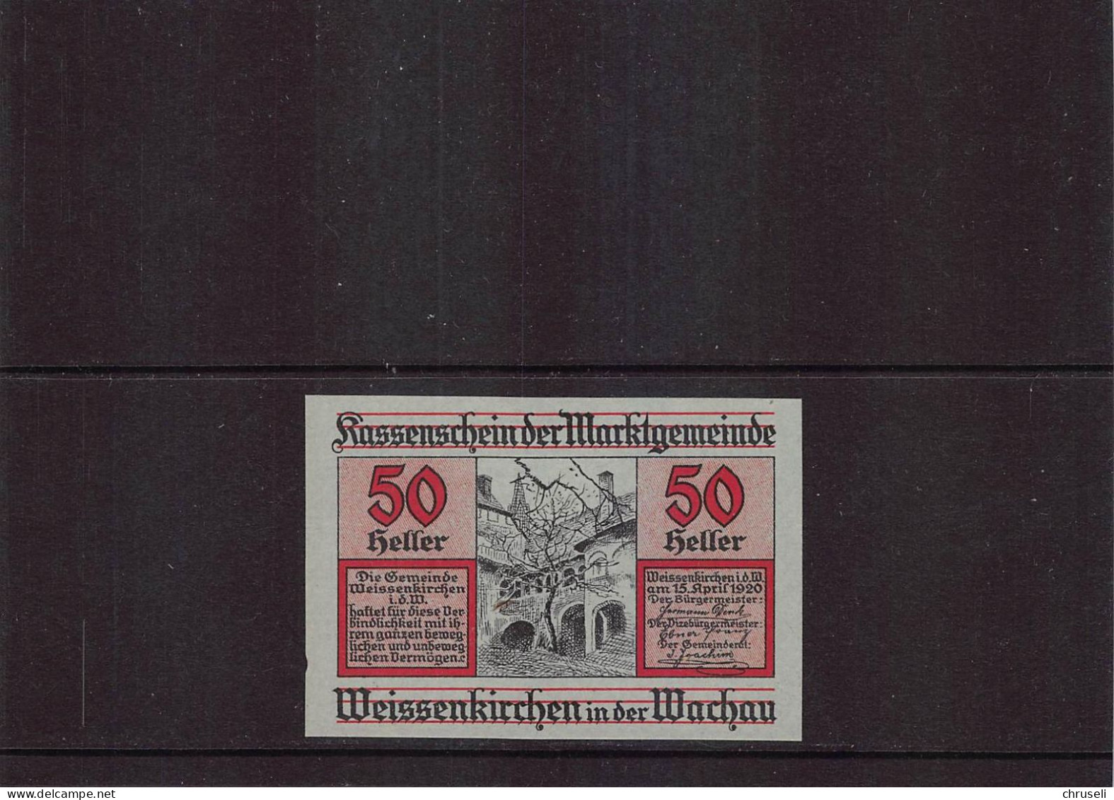 Weissenkirchen In Der Wachau  Notgeld  Einzelnote - Autriche