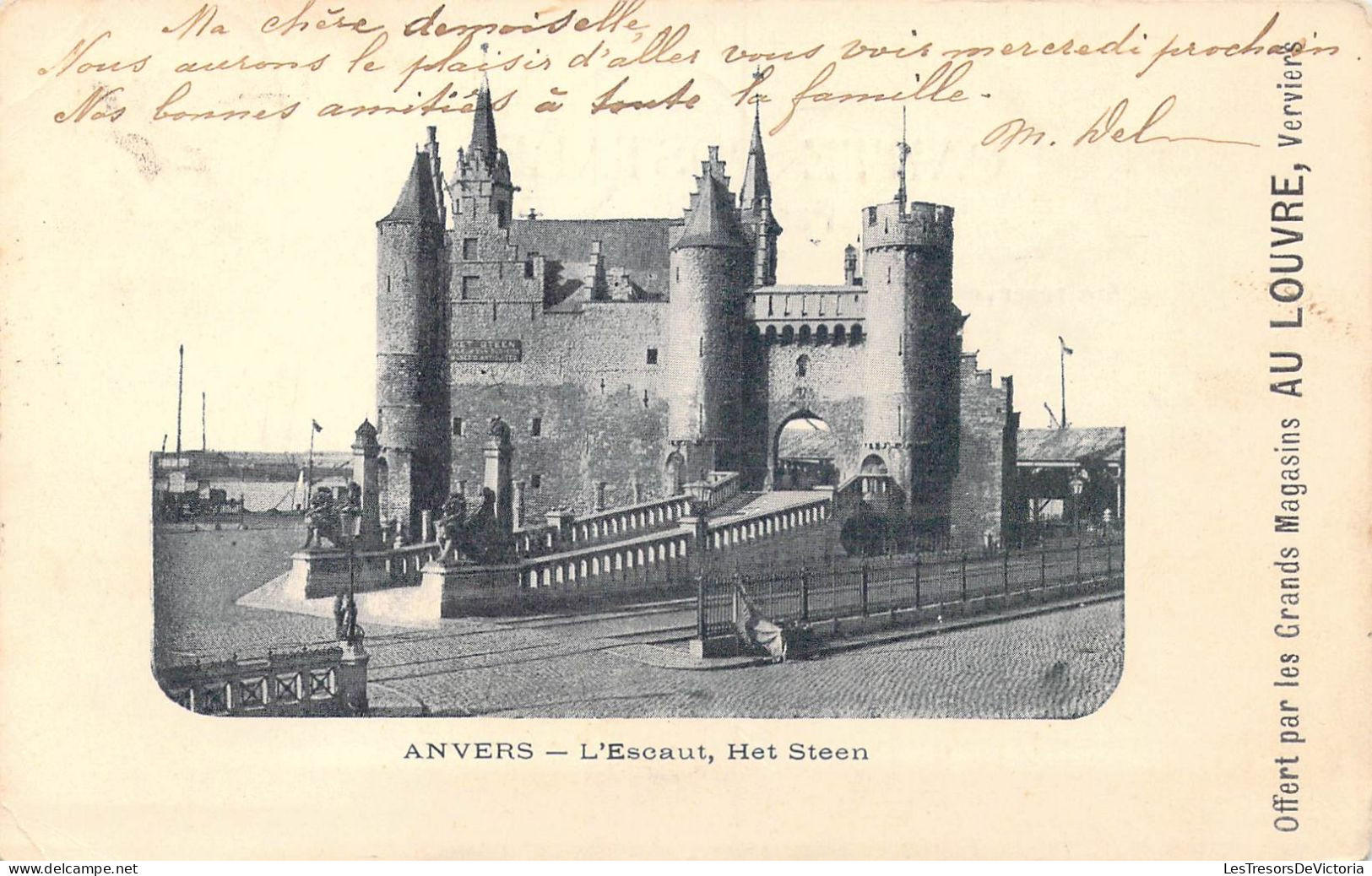 BELGIQUE - Anvers - L'Escaut, Het Steen - Carte Postale Ancienne - Antwerpen